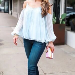 FIRM PRICE♥️Elizabeth and James Maylin Off Shoulder Silk